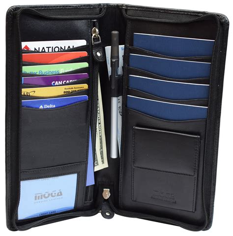 document wallet with business card holder